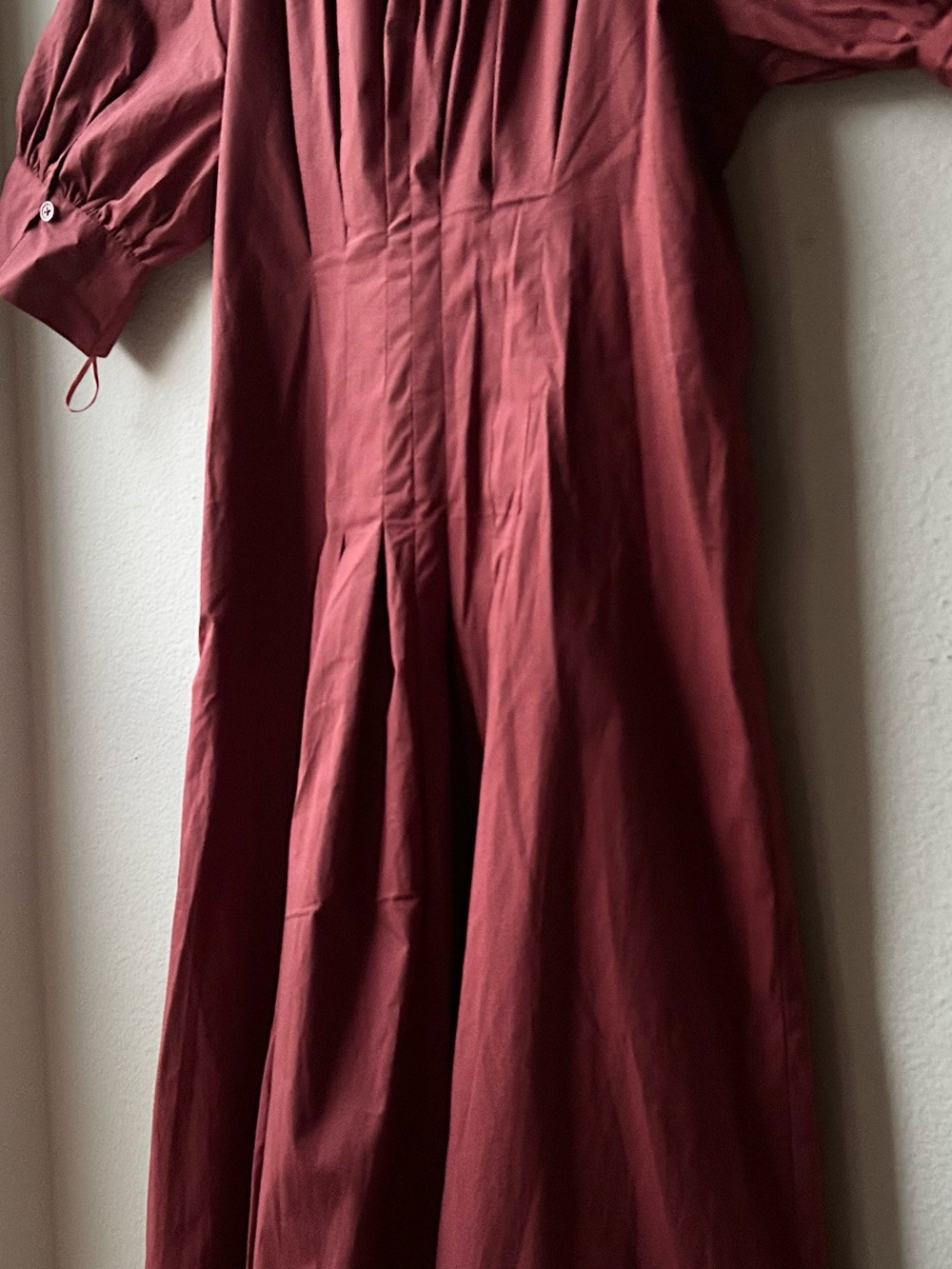 NWT J.Crew Cinched-waist shirt-dress in Brilliant Mahogany Red Sz 4P - Picture 8 of 11